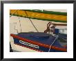 Close Up Of Two Freshly Painted Fishing Boats, Sitia, Crete, Greek Islands, Greece by Eitan Simanor Limited Edition Print
