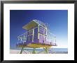 Lifeguard Station At Miami Beach, Miami, Usa by Peter Adams Limited Edition Print