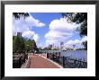 Skyline From Walkway By Lake Eola, Orlando, Florida by Bill Bachmann Limited Edition Print