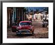 Classic American Car On Cobbled Street by Tim Hughes Limited Edition Pricing Art Print