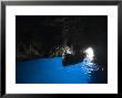 Rowboat Inside Blue Grotto by Holger Leue Limited Edition Pricing Art Print