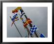 Nautical Flags Hanging From The Wooden Mast Of A Sailing Ship, Mystic, Connecticut by Todd Gipstein Limited Edition Pricing Art Print