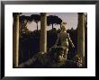 Pool Surrounded By Marble Statues And Graceful Arches In Gardens Of Hadrian's Villa At Tivoli by Gjon Mili Limited Edition Print