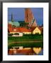 Ribe Domkirke And Town Buildings Reflected In Water, Ribe, Denmark by John Elk Iii Limited Edition Print