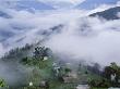 Mongar Town And Countryside In Mountain Mist, Himalayan Kingdom, Bhutan by Lincoln Potter Limited Edition Print