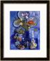 Blue Still Life With Poppies And Shells by Isy Ochoa Limited Edition Print