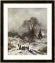 Winter Scene With Children Playing by Adolf Heinrich Lier Limited Edition Print