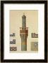 A Minaret And Ceramic Details From The Mosque Of The Medrese-I-Shah-Hussein, Isfahan by Pascal Xavier Coste Limited Edition Print