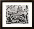 Robert De Sorbon And Cardinal Richelieu In Front Of The Sorbonne 1639 by Matthaus Merian The Elder Limited Edition Pricing Art Print