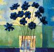 Blue Floral Abstract by Jean Bush Limited Edition Pricing Art Print