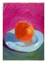 Orange On Blue Plate by J.M. Gilmore Limited Edition Print