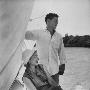 Helen Hayes And Her Son James Macarthur Relaxing By A Lake by Gordon Parks Limited Edition Print
