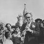 Benny Goodman Playing For A Group Of Enthralled Russians Outside The Kremlin by Stan Wayman Limited Edition Pricing Art Print