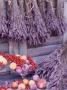 Dried Lavender Hung In Bunches On Wall, Peach, Plum & Red Currants In Glass Bowls by Linda Burgess Limited Edition Print