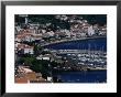 Aerial View Of Boats In Harbour, Horta, Portugal by Wayne Walton Limited Edition Print