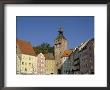 Schmalzturm (Lard Tower) And Town Houses, Hauptplatz, Landsberg Am Lech, Bavaria (Bayern), Germany by Gary Cook Limited Edition Print