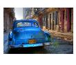 Blue Car In Havana, Cuba, Caribbean by Nadia Isakova Limited Edition Print
