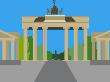 Illustration Of The Brandenburg Gate, Berlin, Germany by Michael Kelly Limited Edition Print