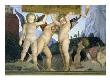 Putti With Butterfly Wings Supporting The Dedicatory Plaque, From The Camera Degli Sposi Or Camera by Andrea Mantegna Limited Edition Print