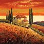 Sunset Over Tuscany Ii by Santo De Vita Limited Edition Print