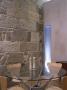 Glasgow Loft, Scotland, Dining Area With Light Panel And Sandstone Wall, Hoskins And Churchill by David Churchill Limited Edition Print
