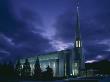 The Mormon Temple, Preston - Hq Of Mormon Church In England Night View With Lights Inside by Martine Hamilton Knight Limited Edition Pricing Art Print