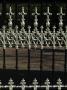 Backgrounds - Detail Of Elaborate White Finials On Black Metal Railings by Natalie Tepper Limited Edition Pricing Art Print