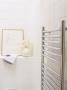 Cool White Tiled Urban Modern Bathroom Towel Rail And Display by Richard Powers Limited Edition Print