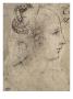 Tete De Femme De Profil, Les Cheveux Nattes by Leonard De Vinci Limited Edition Print