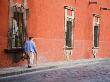 Woman Walking The Streets, San Miguel De Allende, Mexico by Julie Eggers Limited Edition Print