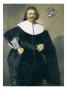 Portrait Of Tieleman Roosterman, Three-Quarter Length, In A Black Doublet And Breeches by Frans Hals Limited Edition Print