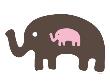 Pink Expecting Elephant by Avalisa Limited Edition Print