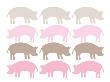 Pink Pig Family by Avalisa Limited Edition Print