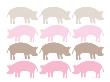 Pink Pig Family by Avalisa Limited Edition Pricing Art Print